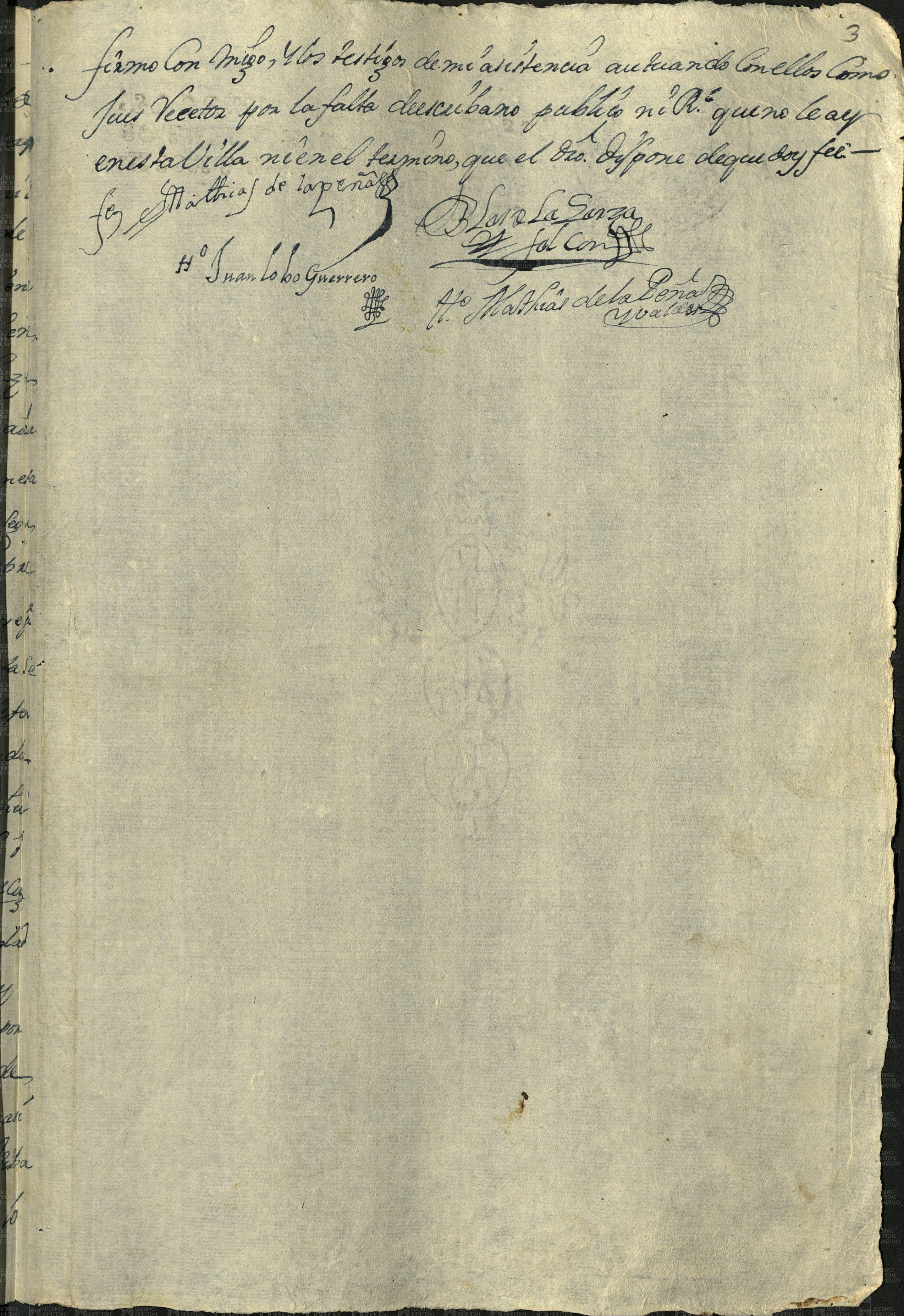 Blas de la Garza Falcón vende 50 sitios de ganado a Ana María de Almandos (ficha AMS PM c. 12, e. 23) — imagen 1